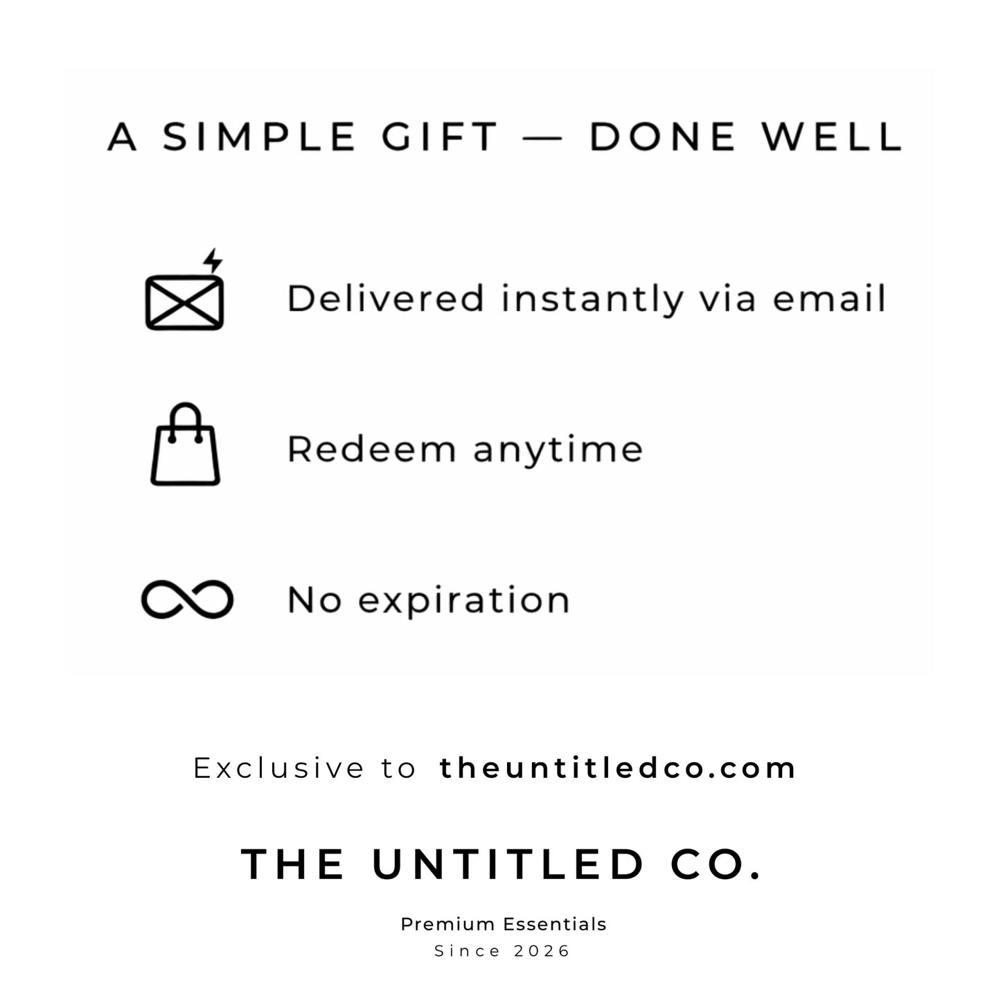 The Untitled Co. Digital Gift Card