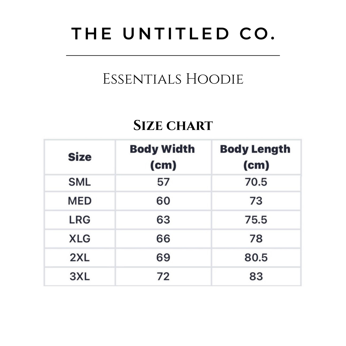 The Untitled Co. Essentials Hoodie